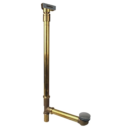 Westbrass 22" Ball Joint Linear Overflow W/ ADA Approved Tip-Toe Drain in Satin Nickel 7931817BJLD-07